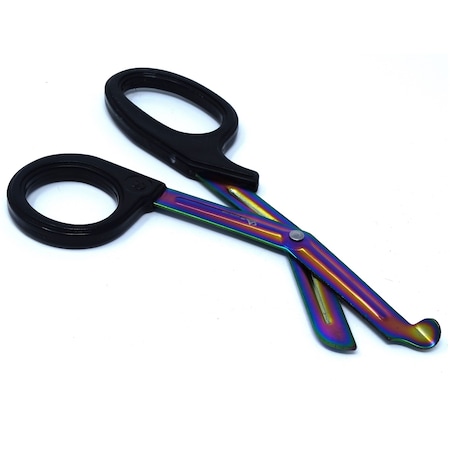 A2Z Scilab Black Handle with Fluoride Multi Color Blades Trauma Shears 7.25" A2Z-ZR171